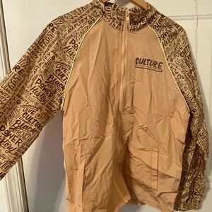 Tan Graphic Print Jacket